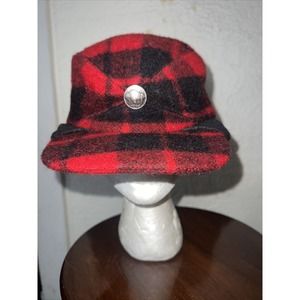 Vtg Hartford Hunting Trapper Hat Men M Buffalo Plaid quilted lined ear flap USA